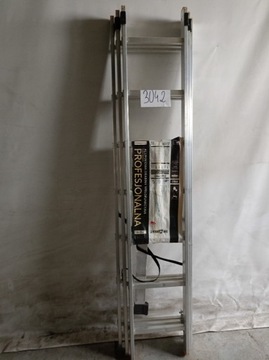 Drabina aluminiowa 3x7 PRO na schody DRABEST + hak i torba