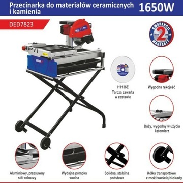 Dedra DED7823 Przecinarka Ceramika Kamień 1650W 