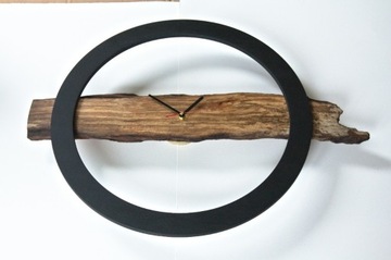 Drewniany zegar ścienny, drewno bukowe, 55 cm