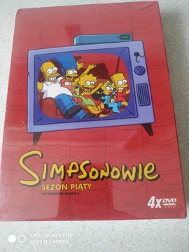Simpsonowie sezon 5 - 4 DVD, wydanie polskie, nowy