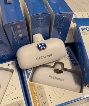 Powerbank bezprzewodowy 5000mah LED Przyczepiany 