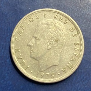 Hiszpania 5 peset, 1975