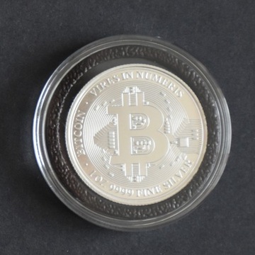 Srebrna moneta Bitcoin Niue Island 1oz. 2022