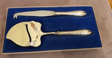 Norweski zestaw noży do krojenia sera srebro 830S