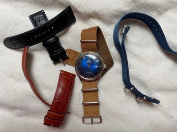 Zegarek Orient Bambino IV niebieski - full zestaw