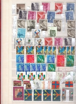 LICHTENSTEIN, duży zbiór znaczków stemplowanych