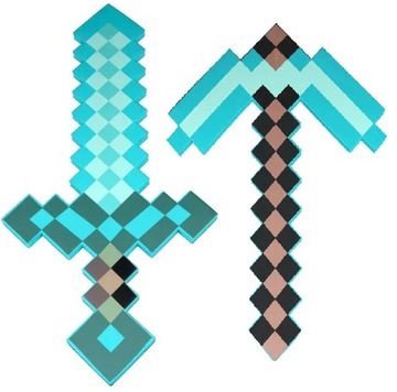 Miecz i Kilof Diamentowy Minecraft - Nowy Komplet