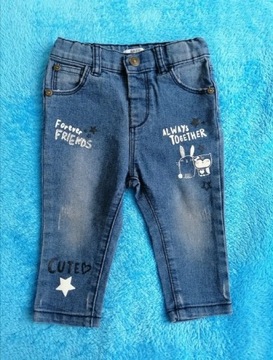 Spodnie jeansowe dla dziewczynki 74 Pepco