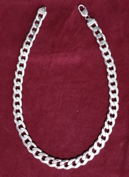 Srebrny łańcuszek 136 g splot pancerka pr. 925
