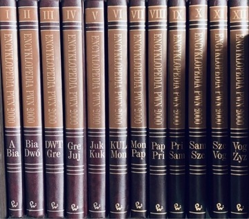 Encyklopedia PWN 2000. Komplet 12 tomów.
