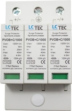 Ogranicznik przepieć ochronnik DC B+C 3P 1000V LCTEC