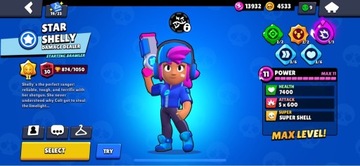 Konto Brawl stars (48k i starshelly)12 hipercharge