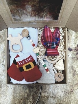 Prezent świąteczny dla niemowlaka Gift Box Mikołaj