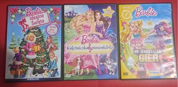 4 Filmy Barbie Święta +Księżniczka +W świecie gier