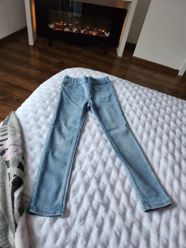 J.nowe jasne miękkie jeansy 104 h&m rurki