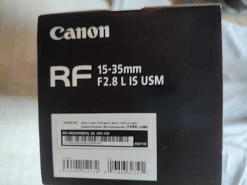 Obiektyw Canon RF 15-35mm F2.8L IS USM dowóz nowy