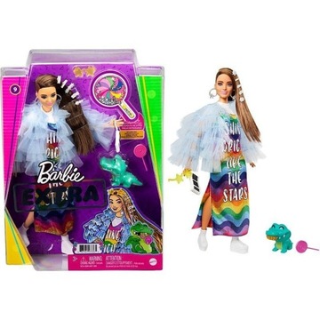 BARBIE EXTRA Lalka + Krokodylek + Akcesoria