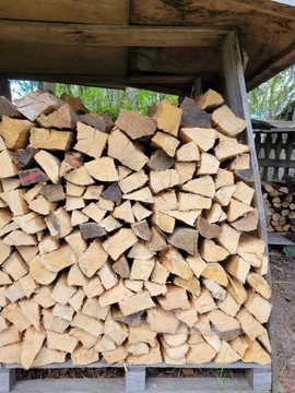 Drewno kominkowe Dąb Suche 22-24kg Ognisko bezKory