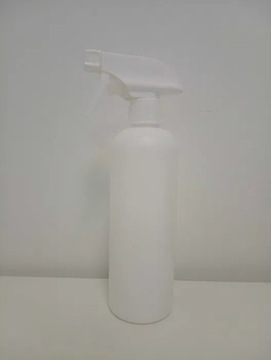 Empty HDPE white spray bottle 500ml