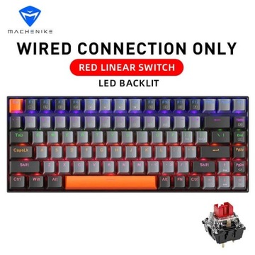 Klawiatura mechaniczna 75% K500A Red Switch - RGB