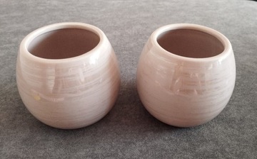 Nowe pojemniki łazienkowe ceramiczne, osłonki x2