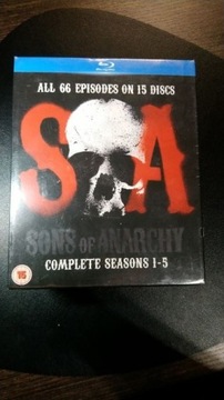 SONS OF ANARCHY sezony 1-5 66 odcinków Blu-ray SOA