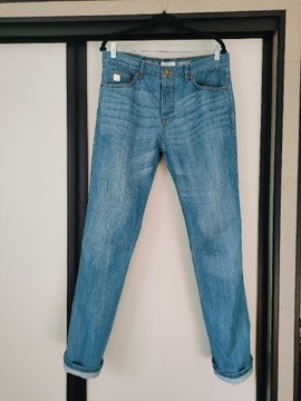 Męskie jasne jeansy straight W34 L34 