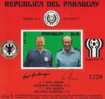 Paragwaj 1976** bl.269 cena 42,90 zł kat.80€