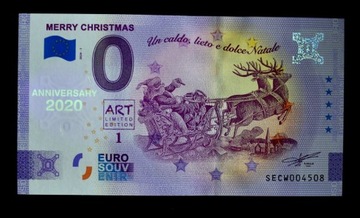 0 euro Merry Christmas Włochy Anniversary 2020 