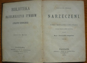 Narzeczeni T. II - A. Manzoni 1882 r. 