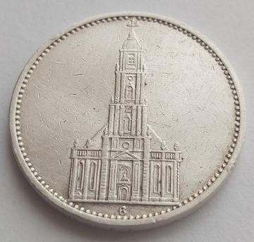 Srebrna moneta 5 marek niemieckich 1934.