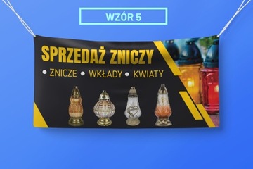 Baner - ZNICZE, KWIATY - 200 x 100 reklama