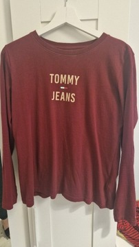 Bluzka  Tommy Jeans kolor bordowy rozmiar M