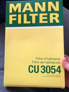 Filtr kabinowy MANN FILTER CU 3054