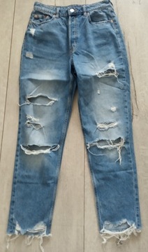 SPODNIE JEANSY H&M DZIURY R. 38 