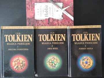 Tolkien Władca Pierścieni Tom 1-3 komplet + Hobbit