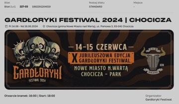Gardłoryki Festiwal 2024 - bilet trzydniowy