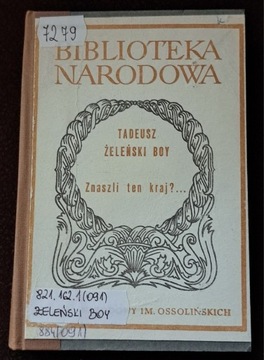 Znaszli ten kraj?.. Tadeusz Żeleński Boy.