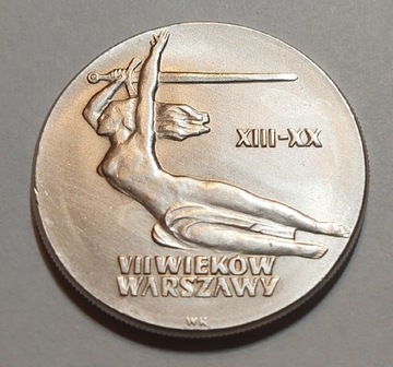 10 złotych 1965 - VII w. Warszawy Nike (st.1/1-)