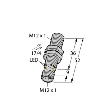 Czujnik indukcyjny M12 BI4-M12-AP6X-H1141 46070 FV