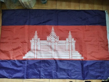 Flaga Kambodży / Kampucza (AZJA) 95x150 [unikat!]