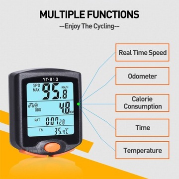 BOGEER YT-813 prędkościomierz rowerowy cyfrowy komputer rowerowy 