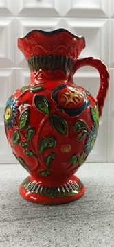 Wazon ceramiczny dzbanek kolorowy vintage