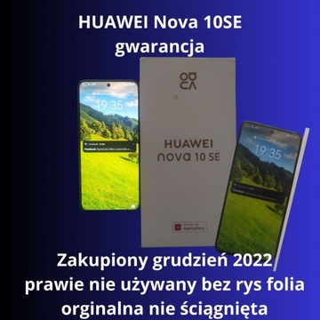 HUAWEI Nova 10SE gwarancja od grudnia 2022