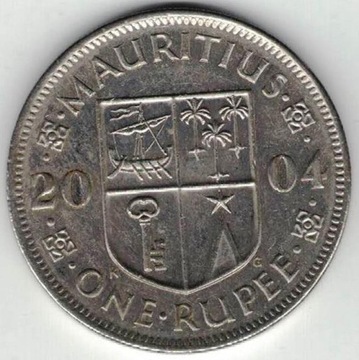 Mauritius 1 rupia 2004 26,6 mm  nr 1