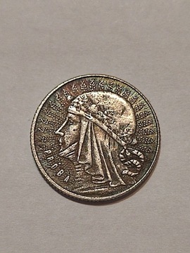 1 złoty 1932 głowa kobiety Polska wykopki monet