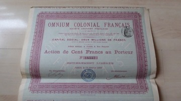 Omnium Colonial Francais 1900'