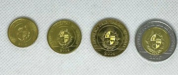 4 Coins Set | 4 Uruguay Coins UNC Set 2012 - 2015|