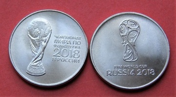 25 Rubli  2018  r - 2 sztuki 25 rub. FIFA  Rosja