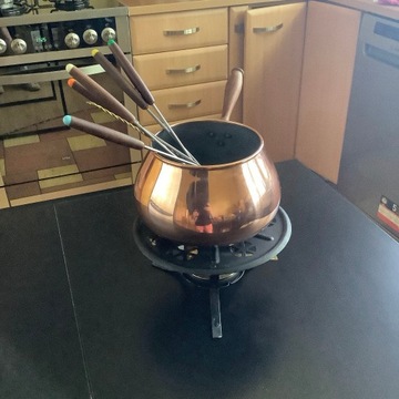Unikatowy zestaw do fondue olejowego vintage 